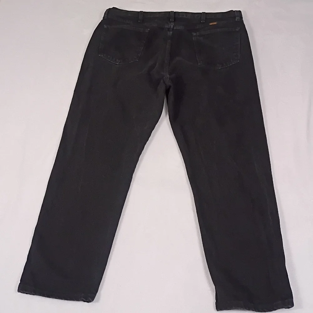 Rustler Mens‎ Regular Fit Straight Leg Black Jeans 100% Cotton 42x32 87619CB